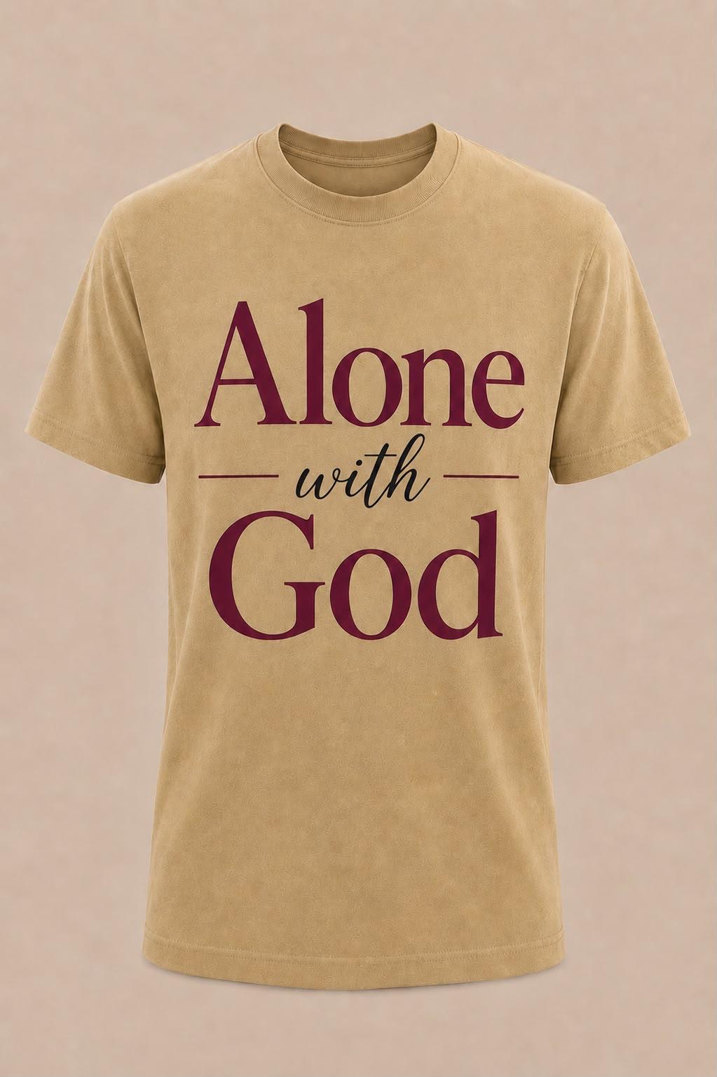 Brown Alone with God premium T-shirt